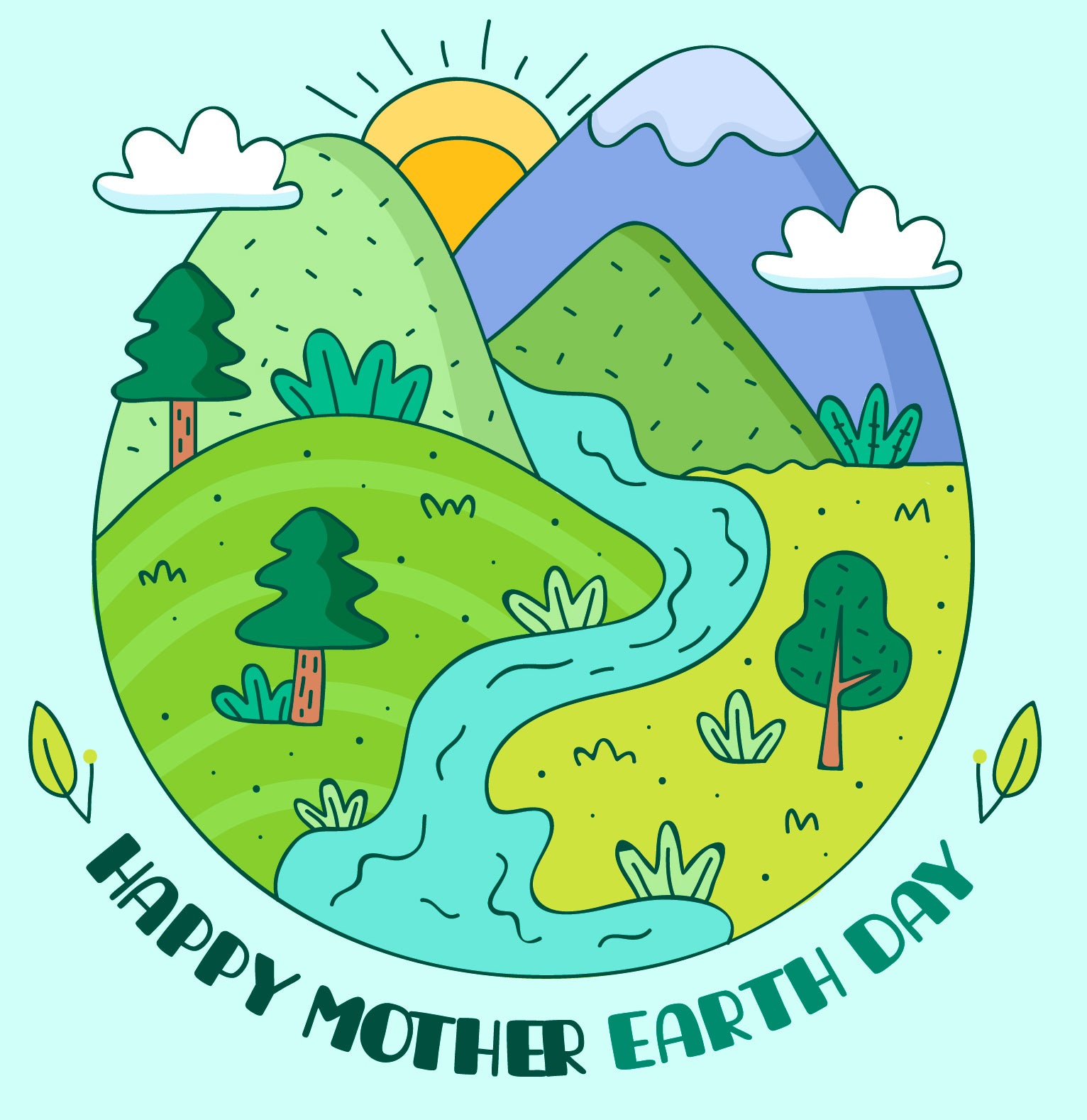 Brush On Block image Happy Mother Earth Day