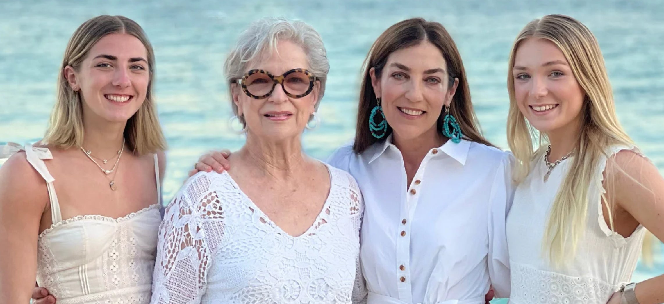 Brush on block founder Andrea Wetsel with her mother and two daughters.