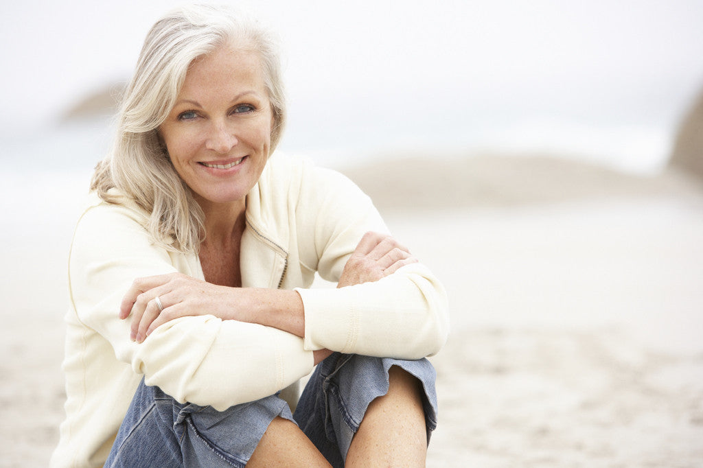 Brush On Block image of grey-haired woman