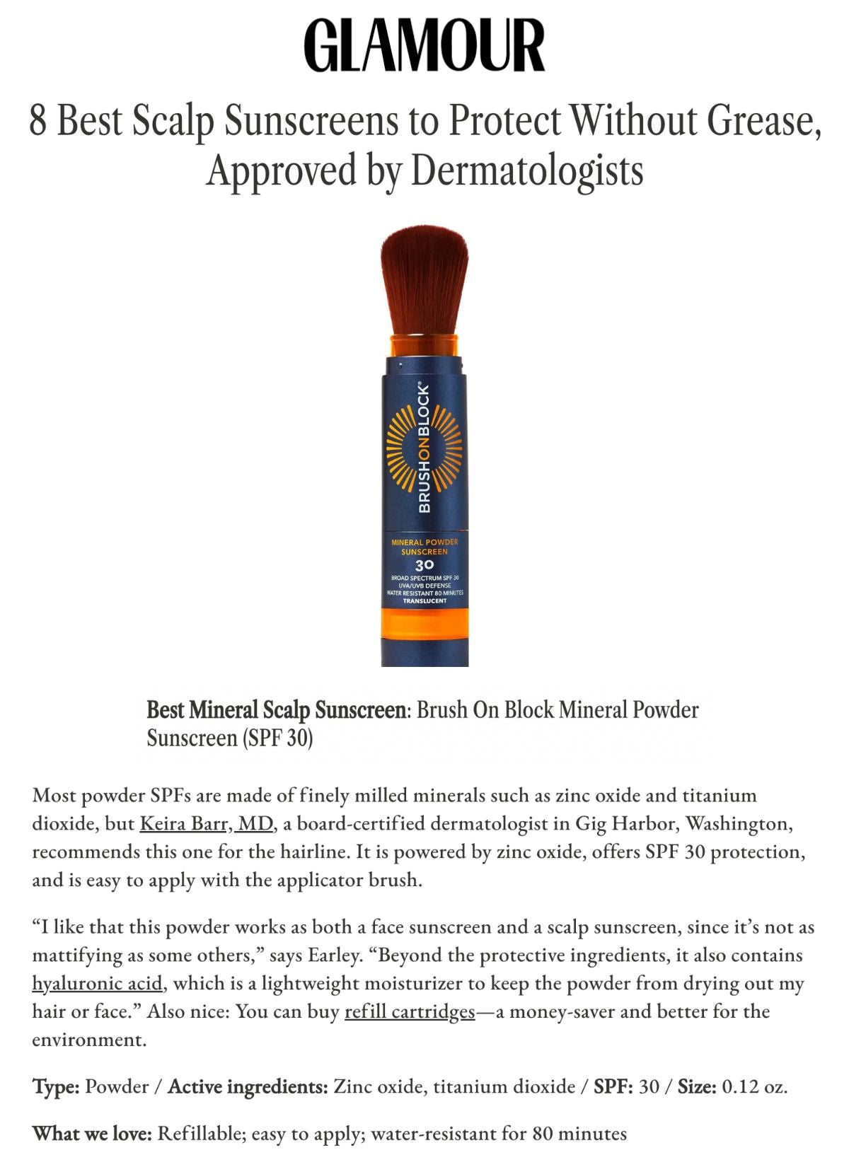 Glamour - 8 Best Scalp Sunscreens to Protect Without Grease, Approved by Dermatologists