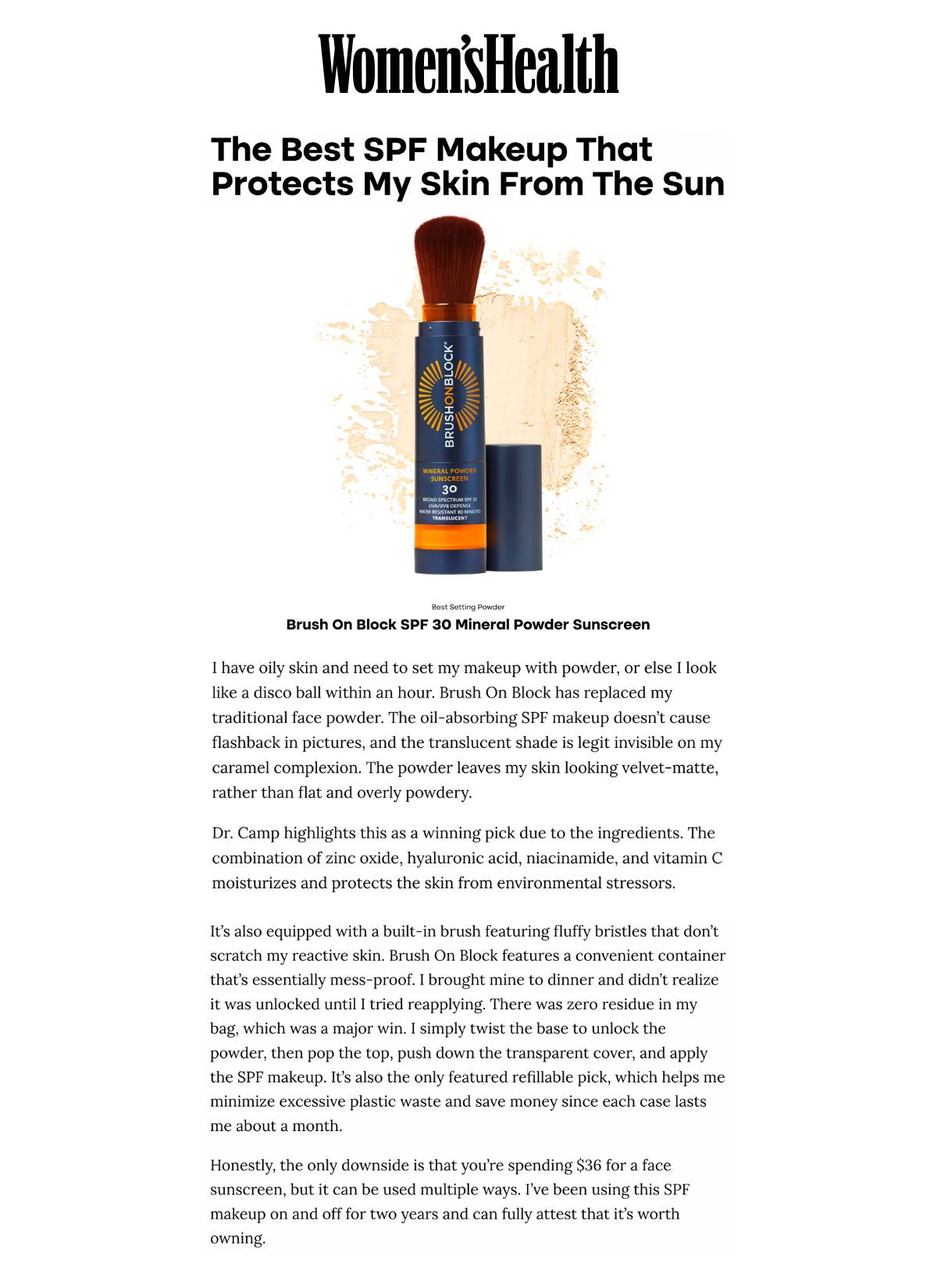 Women’s Health - The Best SPF Makeup That Protects My Skin From The Sun