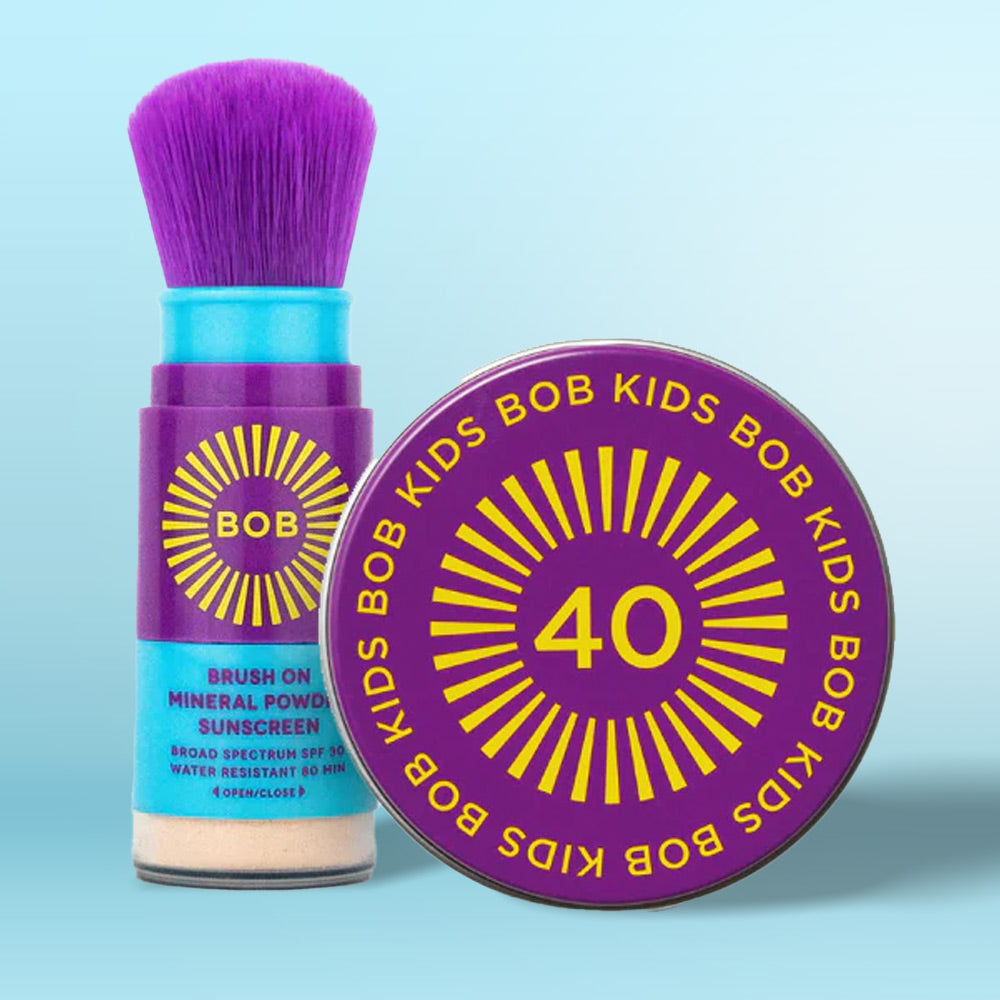 BOB Kids Brush and Balm Duo front view kids mineral sunscreen brush