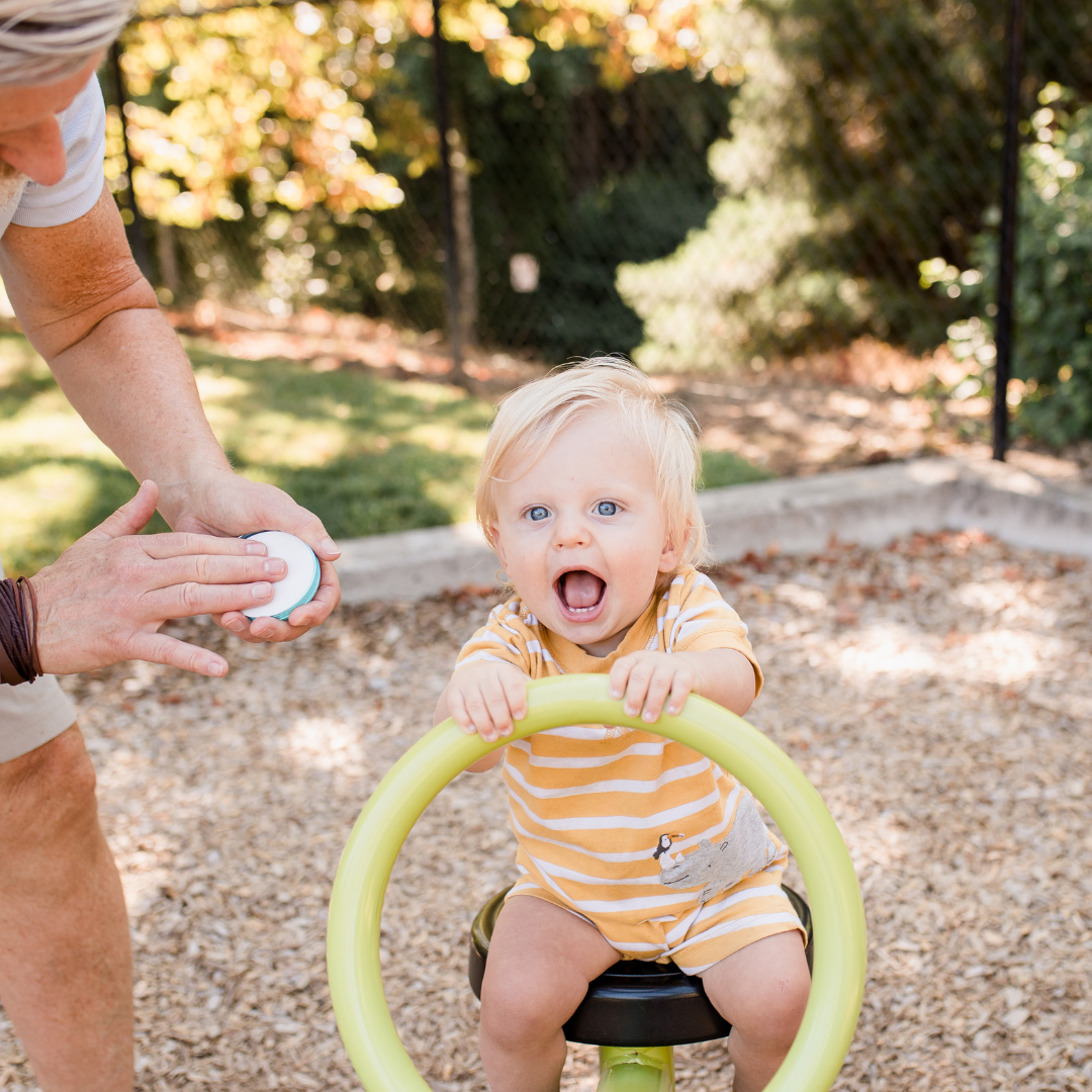BOB KIDS SPF 40 Mineral Sun Balm lifestyle shot kids mineral sunscreen brush