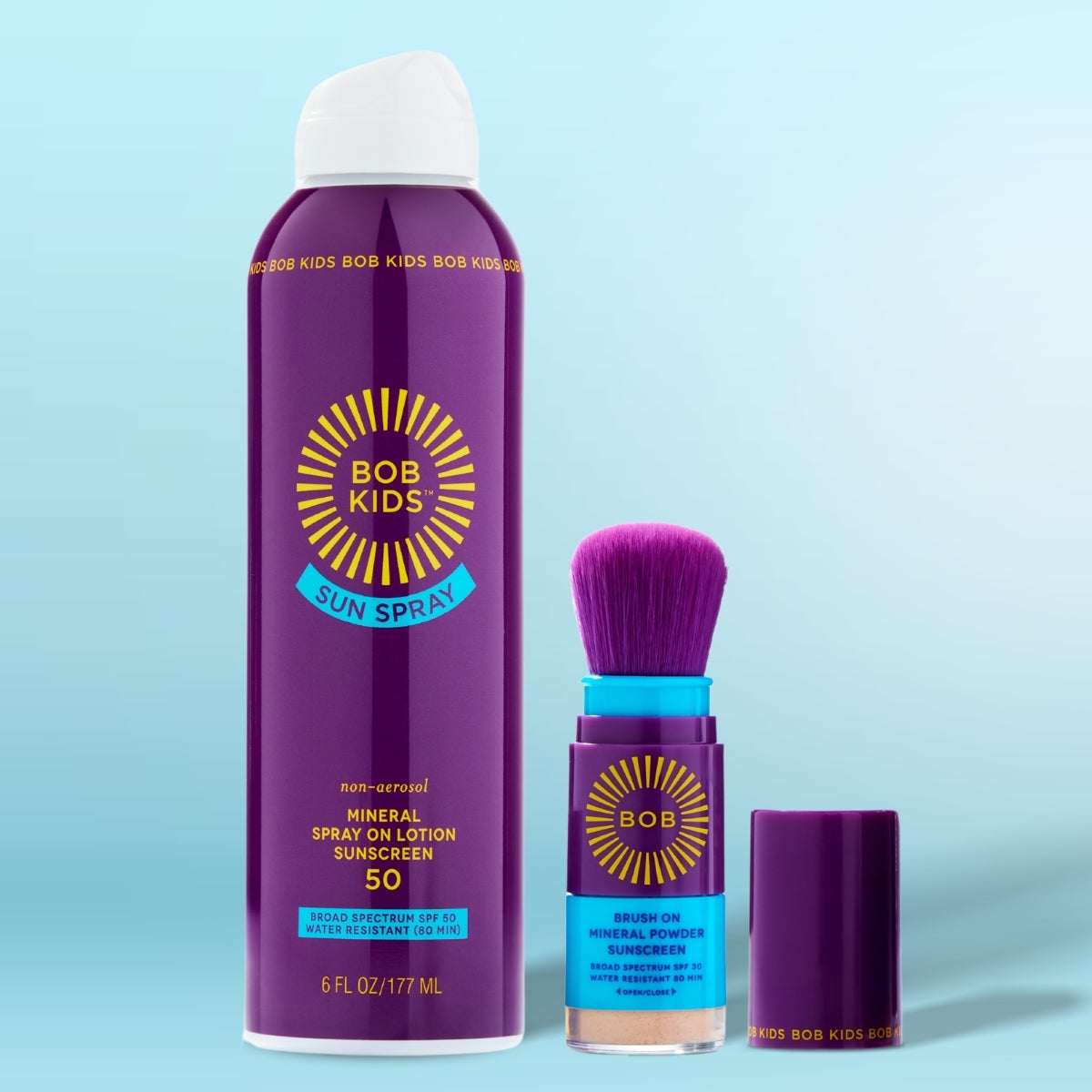 BOB KIDS Sunscreen Essentials Kit front view complete bundle flat lay
