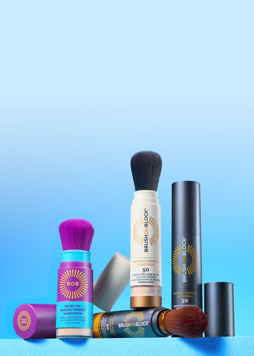 Brush On Block mineral powder brushes