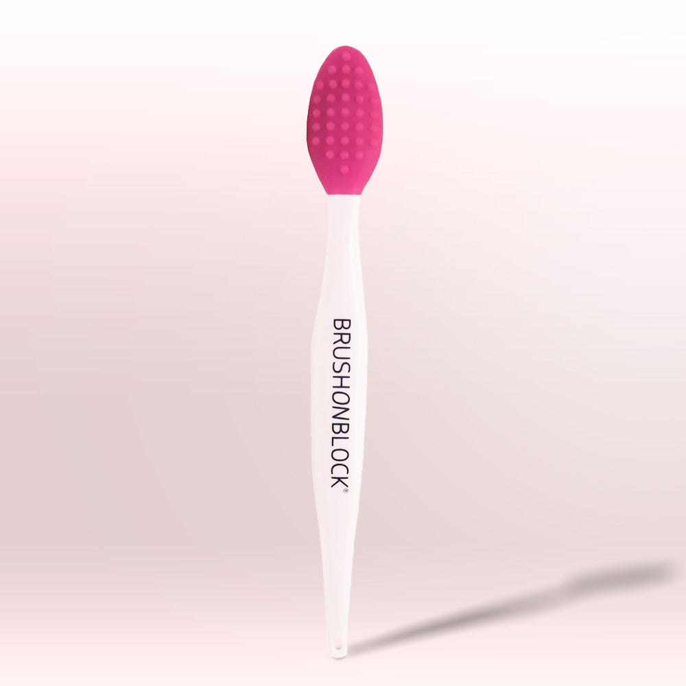 Pout Prep Lip Exfoliator front view mineral sunscreen brush applicator