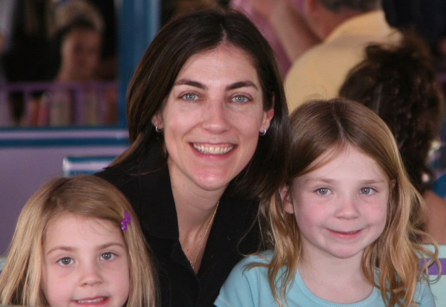 Brush On Block founder Andrea Wetsel with her two daughters when they were younger.