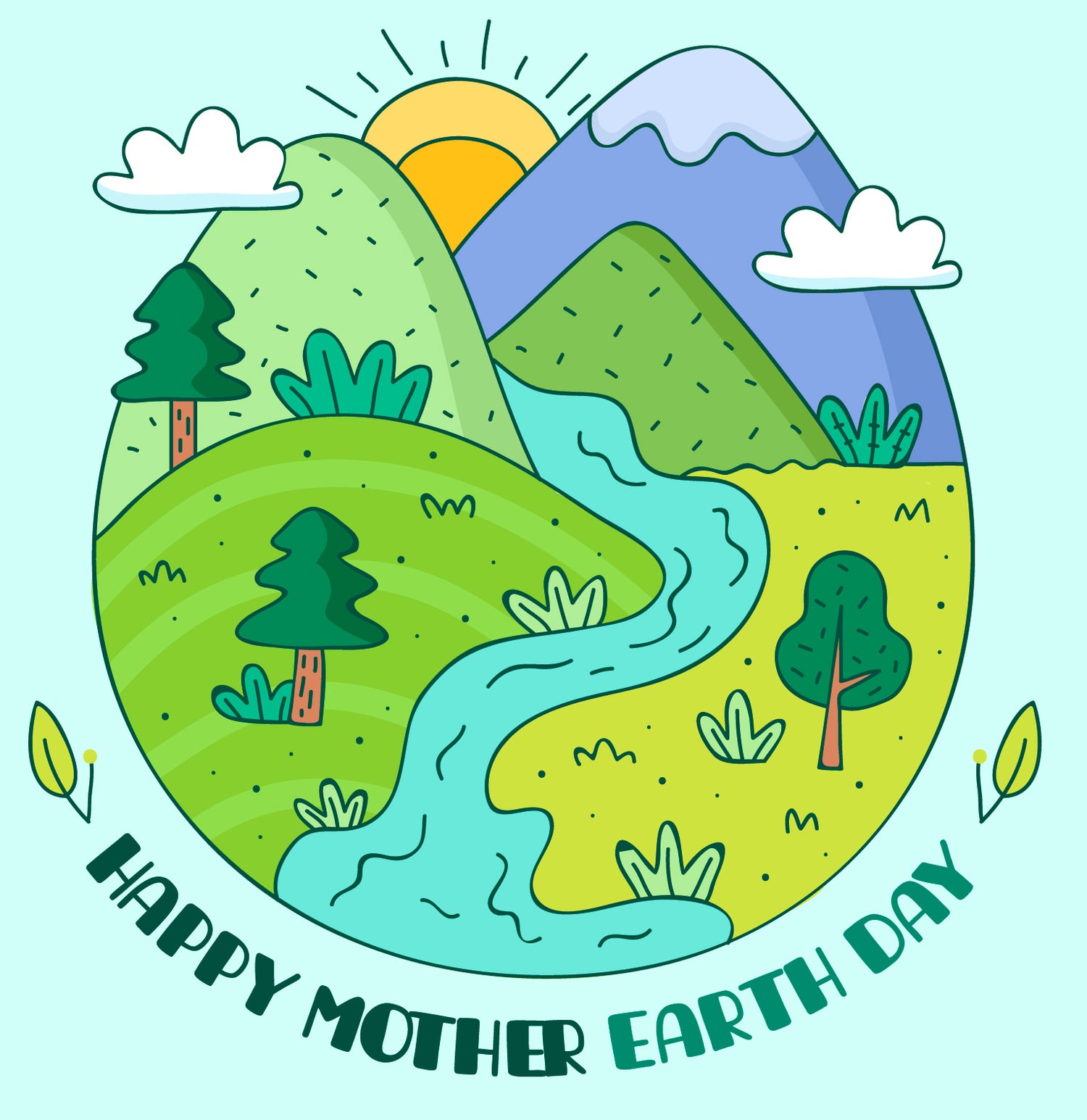 Brush On Block image Happy Mother Earth Day