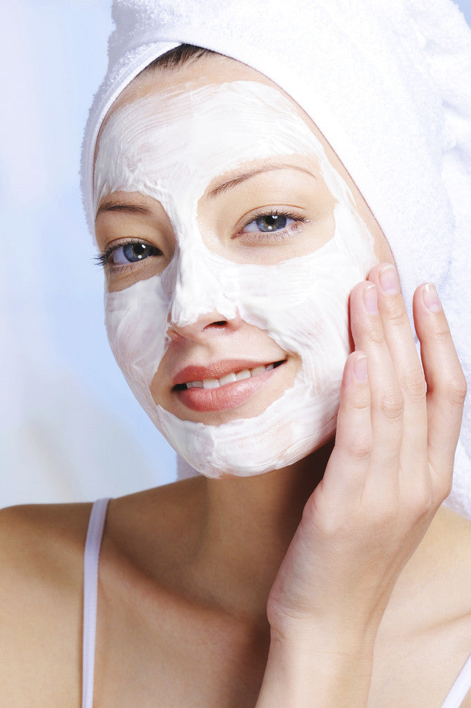 Brush on Block image of woman with face mask