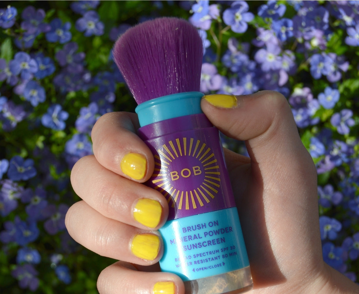 BOB KIDS mineral powder, balm, lotion and spray-on lotion are formulated with zinc oxide for sun protection.