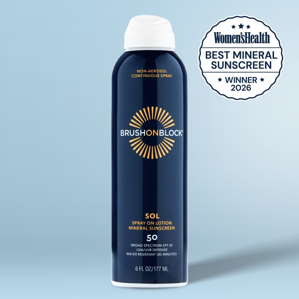 SOL SPF 50 Spray On Lotion Sunscreen Awarded Best Mineral Sunscreen