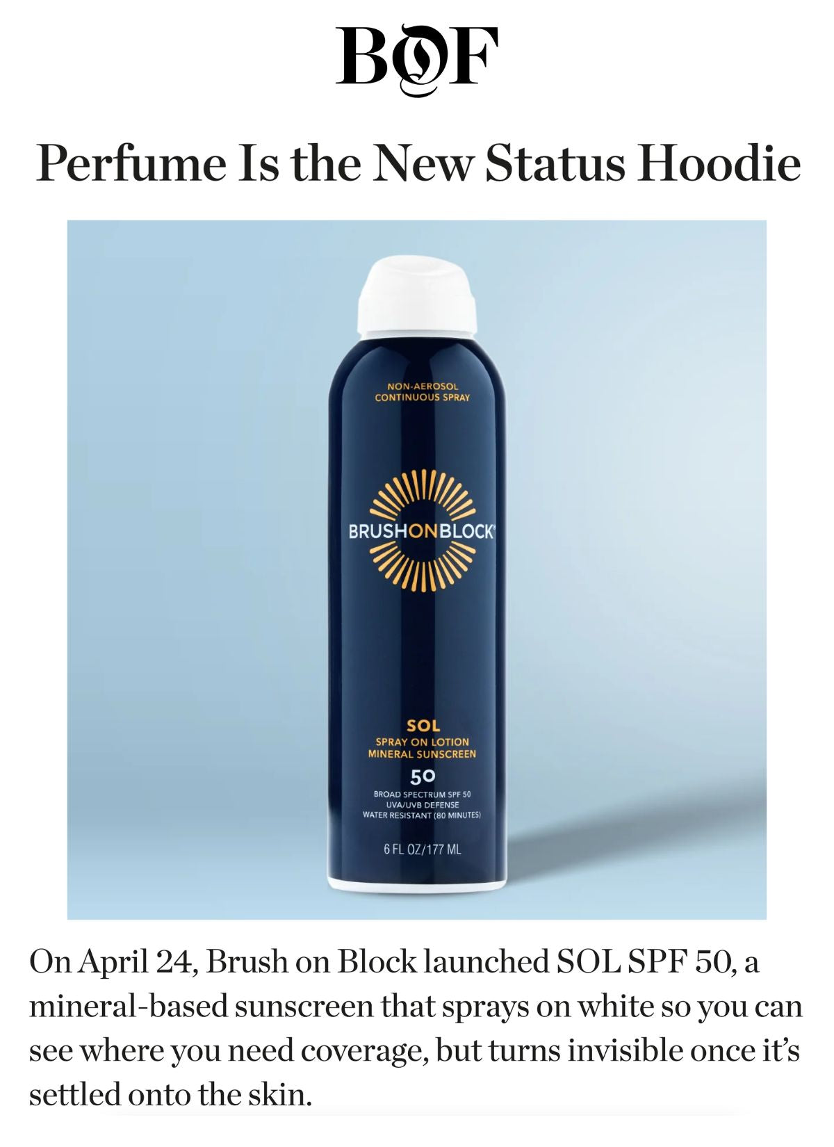 Business of Fashion - Perfume Is the New Status Hoodie