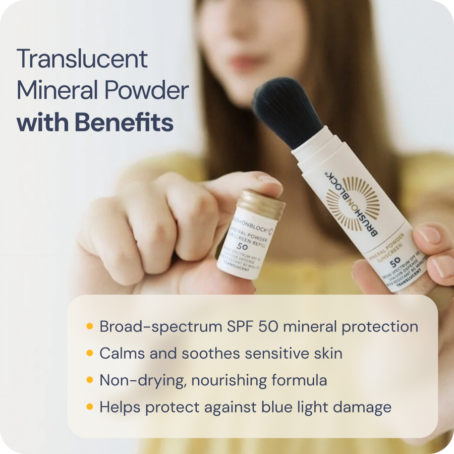 Shop SPF 50 Mineral Powder Sunscreen | Brush On Block®
