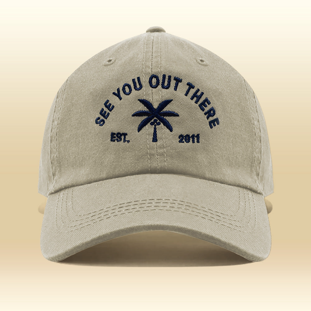 See You Out There Hat front view mineral sunscreen brush applicator