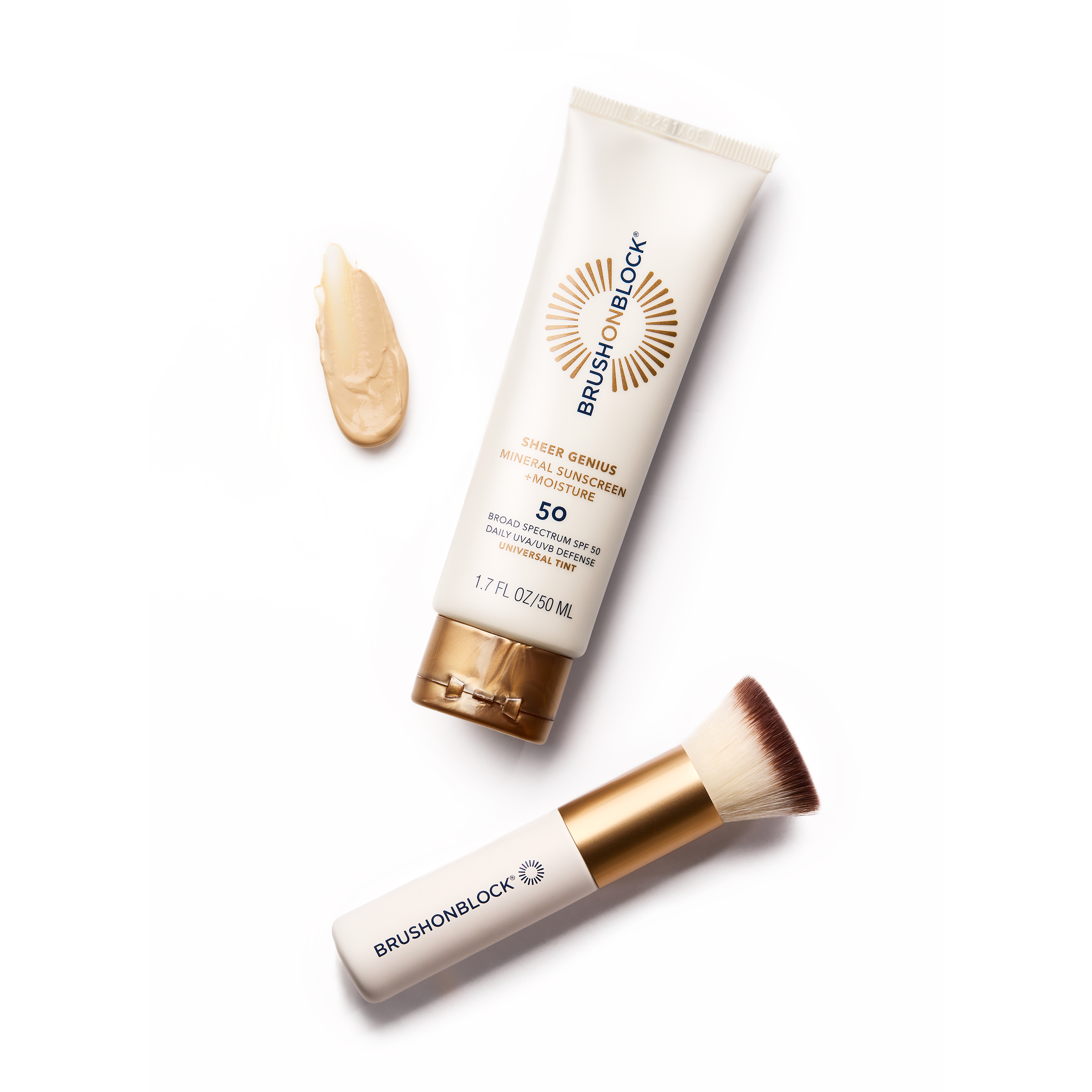 Sheer Genius Brush product details mineral sunscreen brush applicator